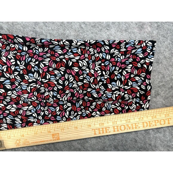 Liz Claiborne Career Blouse Women's 2X Black & Red Floral 3/4 Sleeve Stretch - Picture 7 of 9